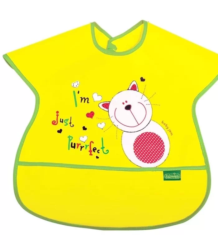 BabyJem Poli Muşamba Büyük Mama Önlüğü 029 Sarı
