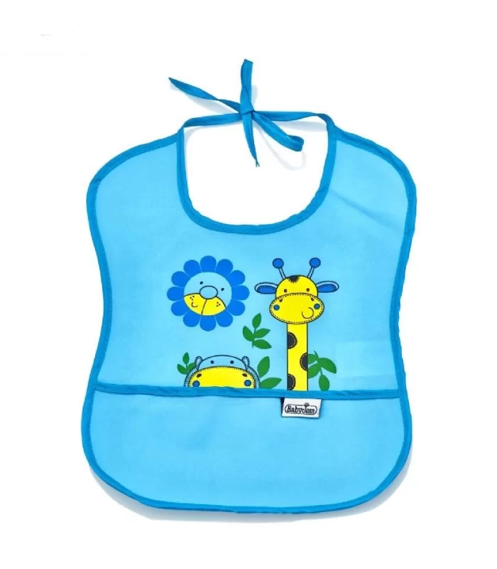 BabyJem Poli Muşamba Küçük Mama Önlüğü 030 Mavi