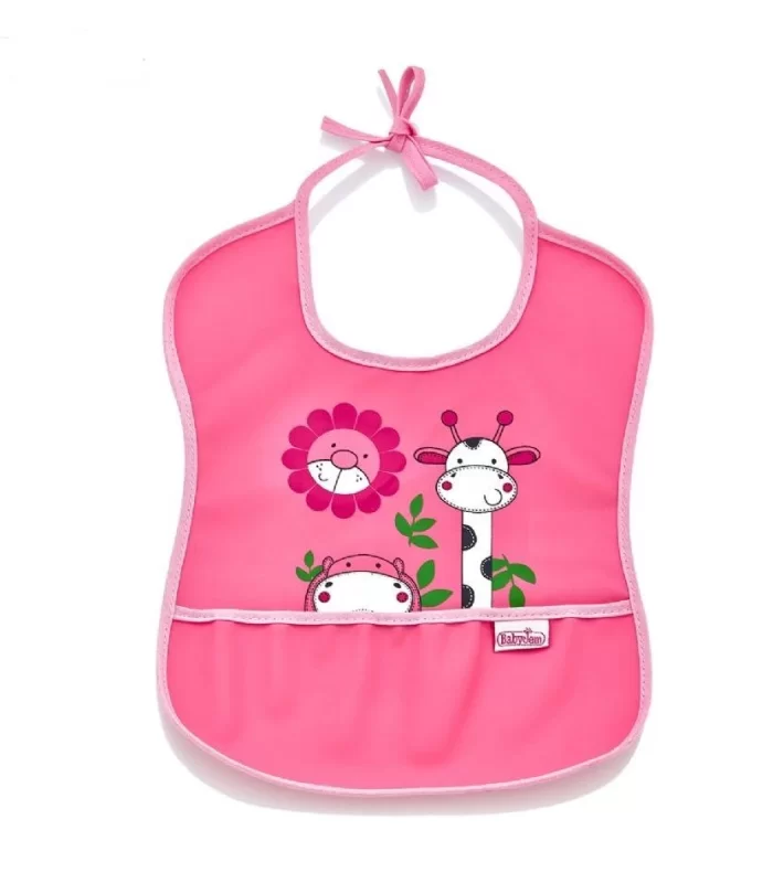 Babyjem Poli Muşamba Küçük Mama Önlüğü 030 Pembe