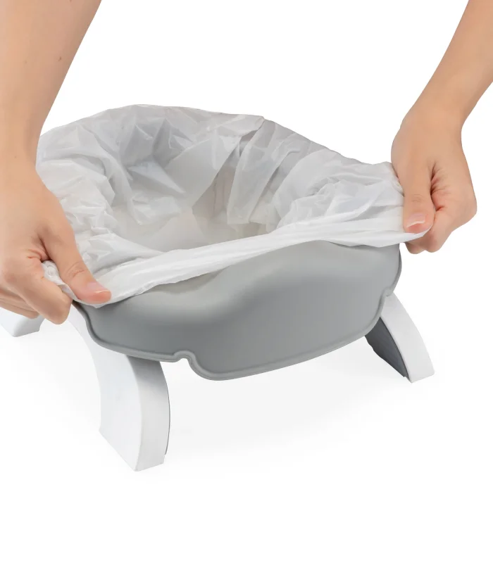 Babyjem Portatif Lazımlık + 5 Poşet Hediye 591 (yeni) Soft Gri