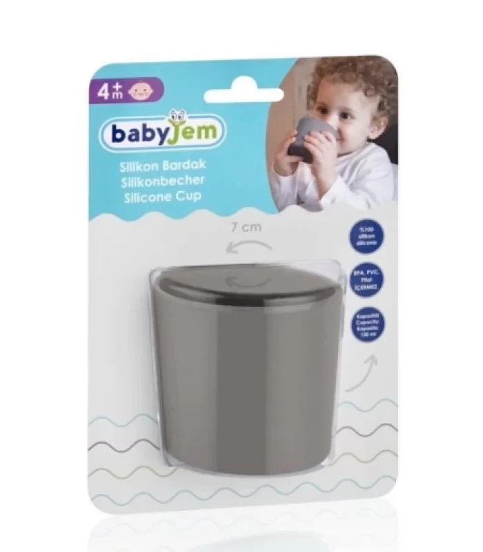 Babyjem Silikon Bardak 714 Gri