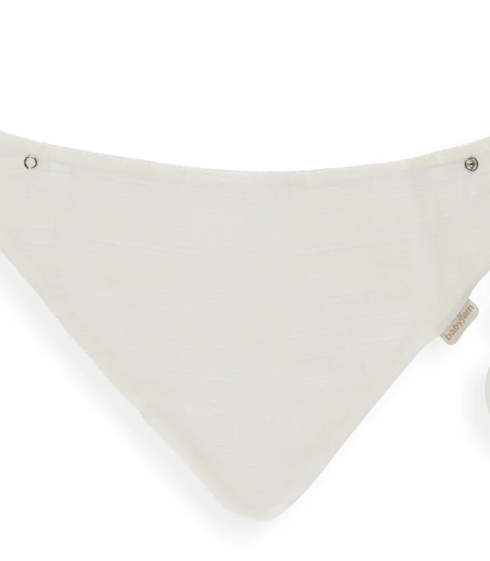 Babyjem Silikon Diş Kaşıyıcılı Müslin Önlük 736 Ekru