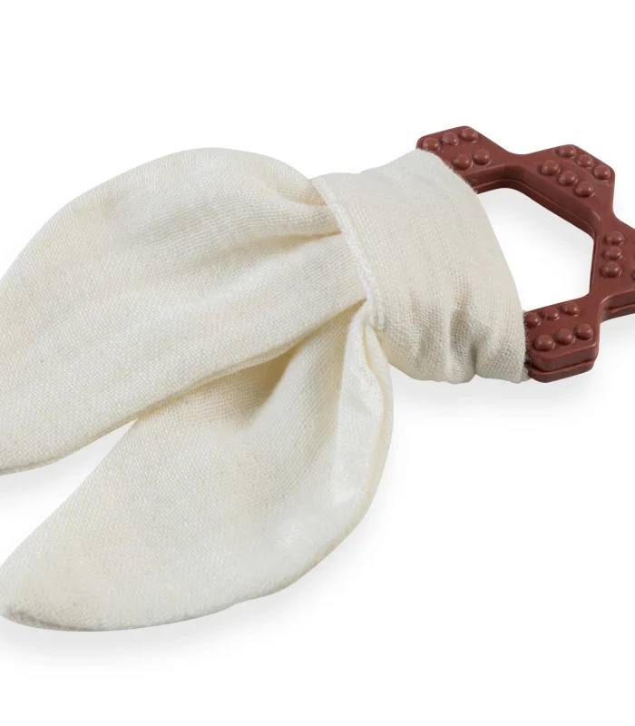 Babyjem Silikon Diş Kaşıyıcılı Müslin Önlük 736 Ekru