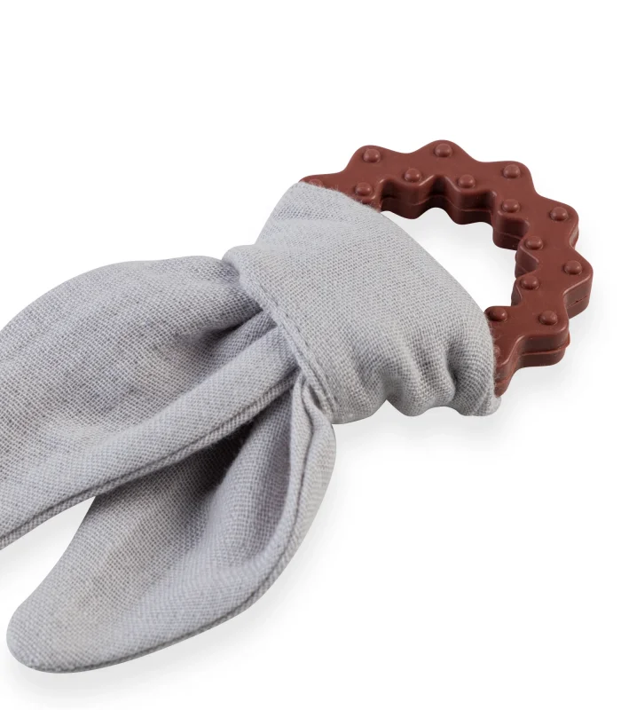 Babyjem Silikon Diş Kaşıyıcılı Müslin Önlük 736 Gri