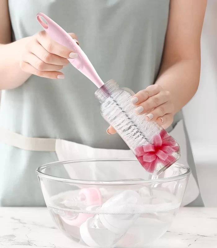BabyJem Süngerli Biberon Fırçası 776 Pembe