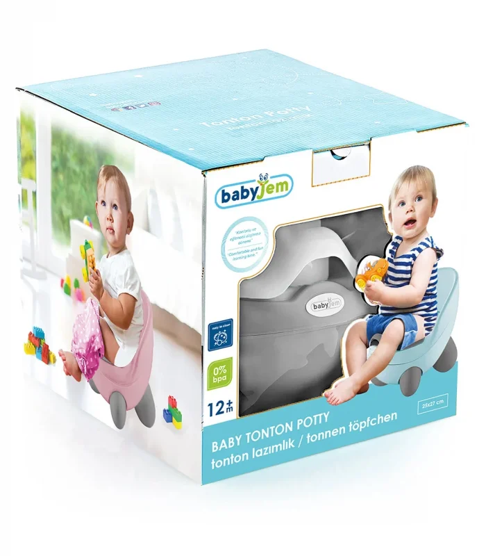 BabyJem TonTon Lazımlık 342 Beyaz Gri