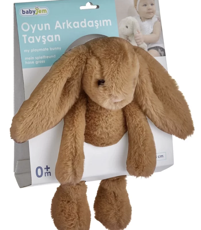 BabyJem Uyku Arkadaşım Oturabilen Tavşan 30 Cm 730 Açık Kahve