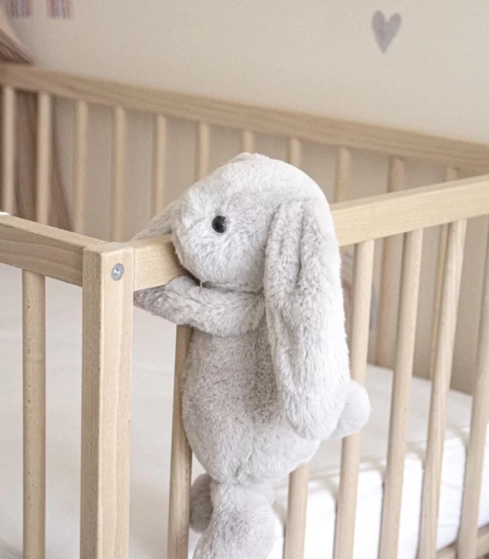 BabyJem Uyku Arkadaşım Oturabilen Tavşan 30 Cm 730 Gri