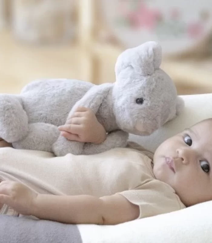 BabyJem Uyku Arkadaşım Oturabilen Tavşan 30 Cm 730 Gri