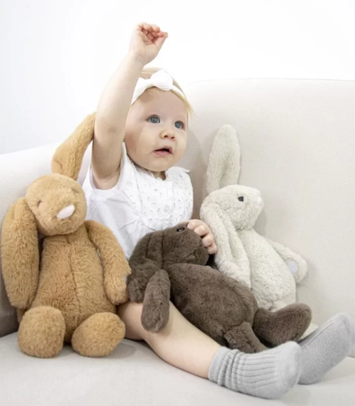 Babyjem Uyku Arkadaşım Oturabilen Tavşan 30 Cm 730 Vizon