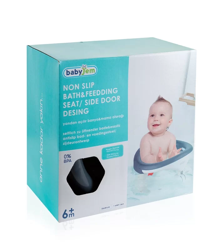 BabyJem Yandan Açılır Banyo & Mama Oturağı Antrasit