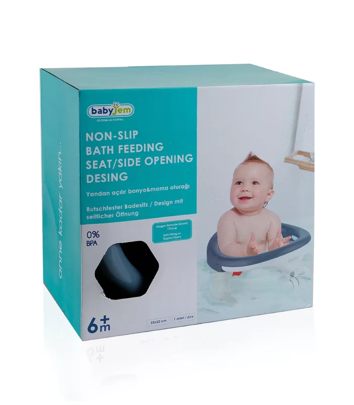 BabyJem Yandan Açılır Banyo & Mama Oturağı İndigo