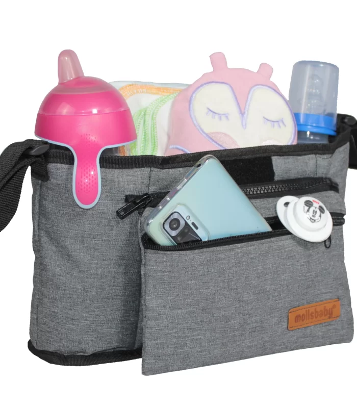 Babymol Molls Baby Bebek Arabası Organizer Çantası Gri