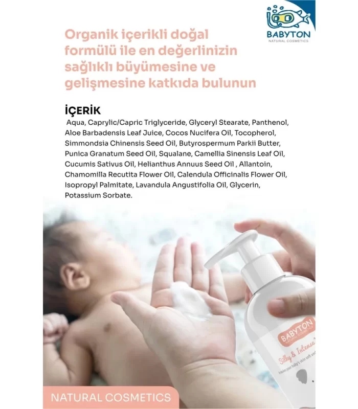 Babyton Bebek ve Çocuklar İçin Doğal Yüz ve Vücut Losyonu 250 ml