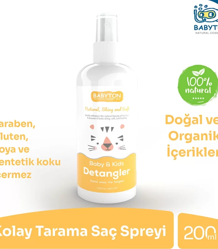 Babyton Bebek Ve Çocuklar İçin Kolay Tarama Saç Spreyi 200 Ml