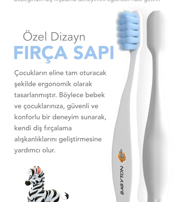 Babyton Bio Ultra Yumuşak Çocuk Diş Fırçası Zebra