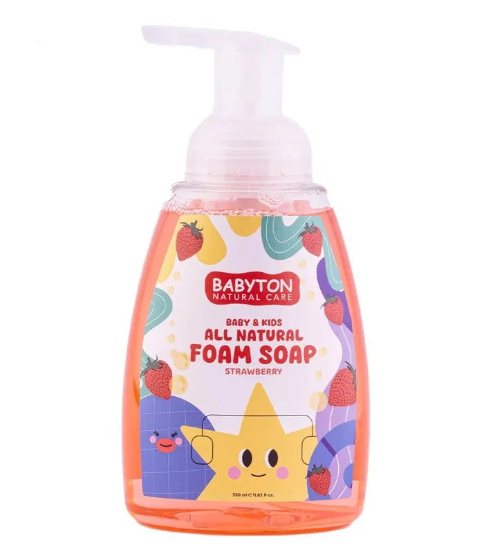 Babyton Çocuklar İçin Doğal Köpük Sabun Çilek