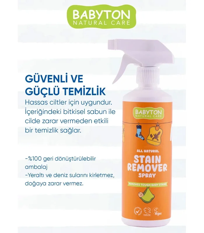 Babyton Doğal Bitkisel Leke Çıkarıcı Arındırıcı 500 Ml