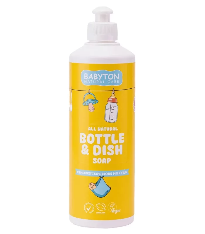 Babyton Doğal Emzik Ve Biberon Temizleyicisi Bitkisel Elde Bulaşık Sabunu 500 Ml
