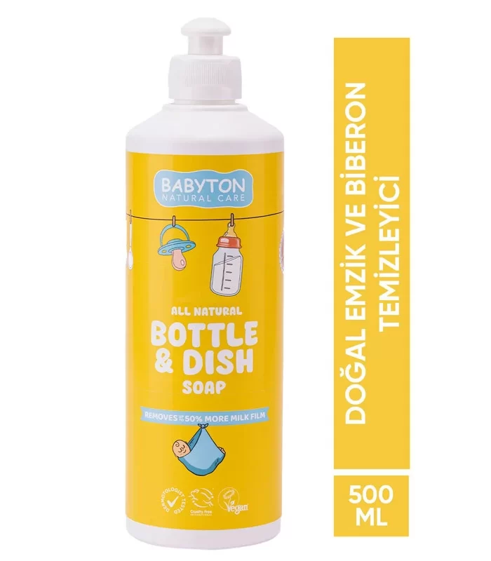Babyton Doğal Emzik Ve Biberon Temizleyicisi Bitkisel Elde Bulaşık Sabunu 500 Ml