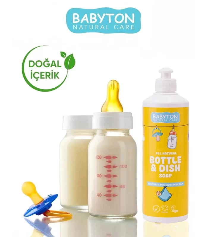 Babyton Doğal Emzik Ve Biberon Temizleyicisi Bitkisel Elde Bulaşık Sabunu 500 Ml