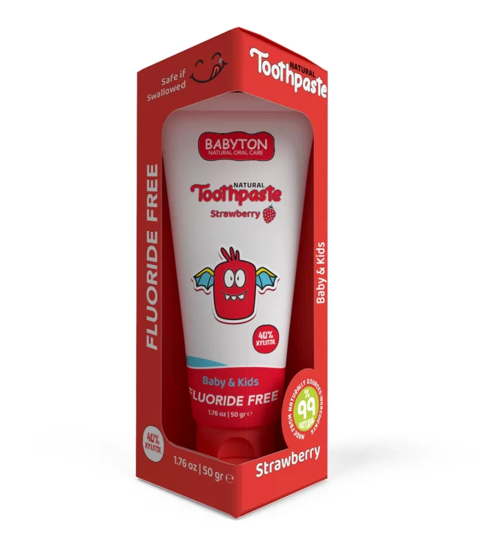 Babyton Organik Doğal Çilek Aromalı Diş Macunu 50 Gr
