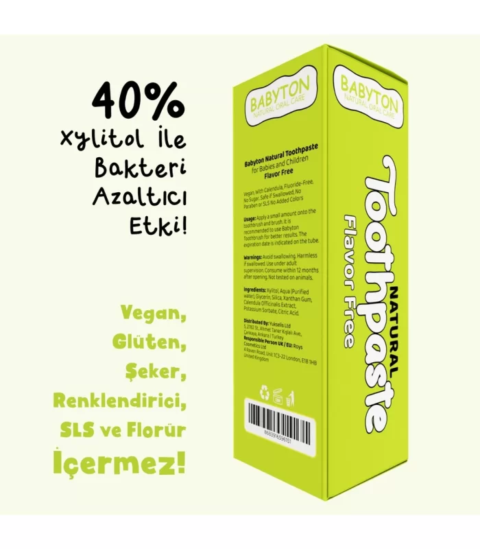 Babyton Organik Doğal Natural Diş Macunu 50 Gr