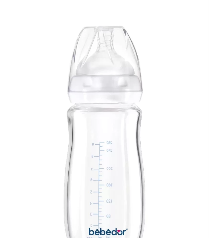 Bebedor Geniş Ağızlı Isıya Dayanıklı Cam Biberon 260ml 51301