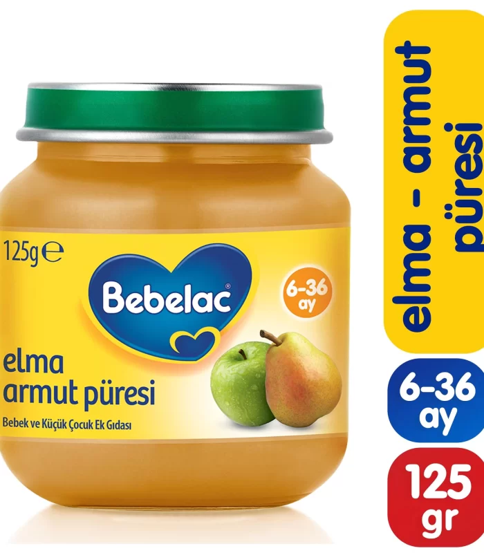 Bebelac Elma Armut Püresi Kavanoz Maması 125 Gr