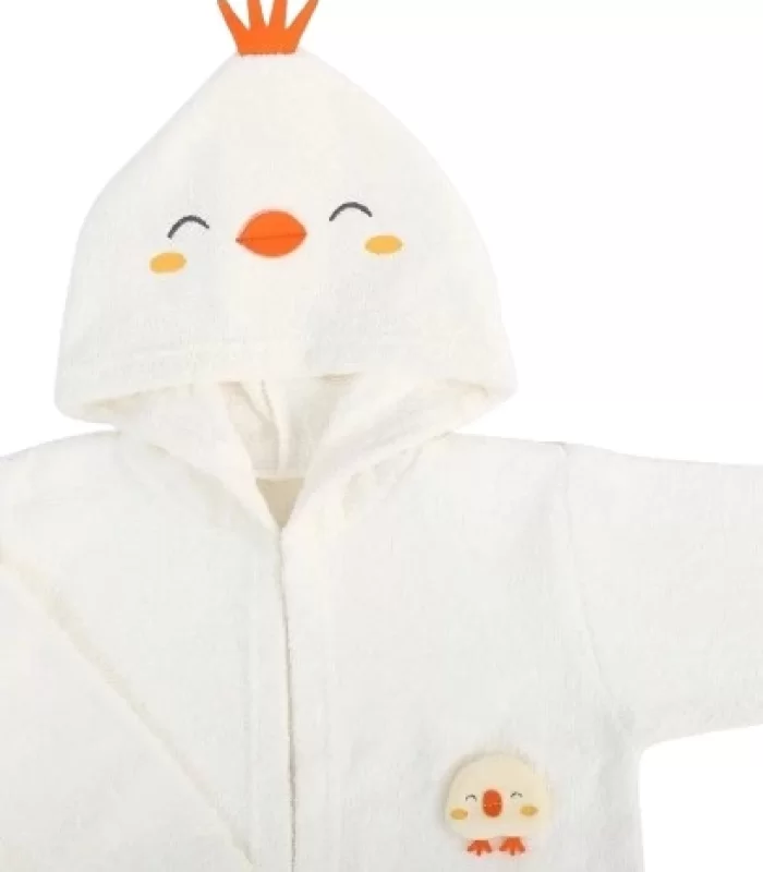 Bebitof Baby Civcivli Bornoz Seti 30038 Ekru
