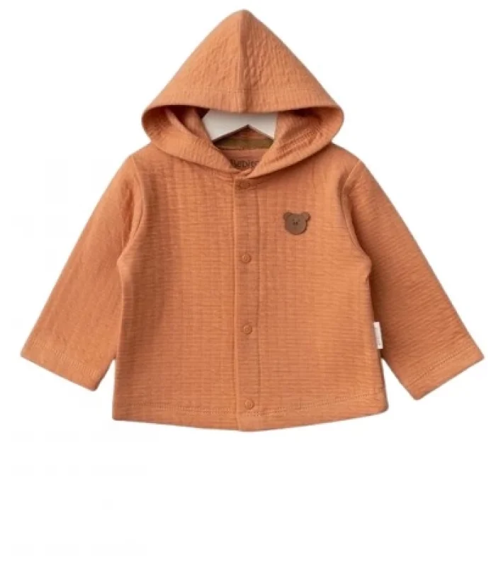 Bebitof Kapüşonlu Bebek Hırka 80153 Kiremit