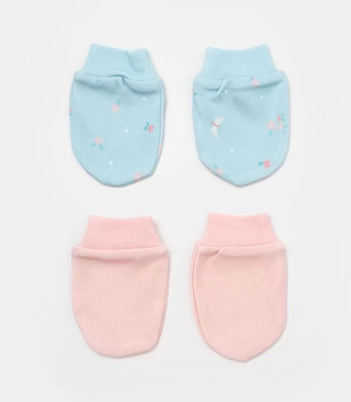 Bibaby Biorganic Always Happy 2Li Bebek Eldiven 72230 Gül Kurusu Mint
