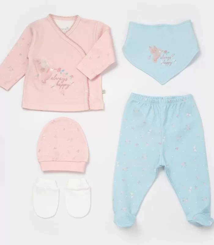 Bibaby Biorganic Always Happy 5Li Hastane Çıkış Seti 62343 Gül Kurusu Mint