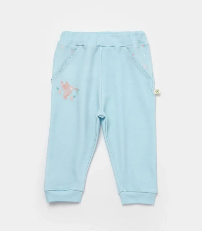 Bibaby Biorganic Always Happy Patiksiz Pantolon 57915 Gül Kurusu Mint