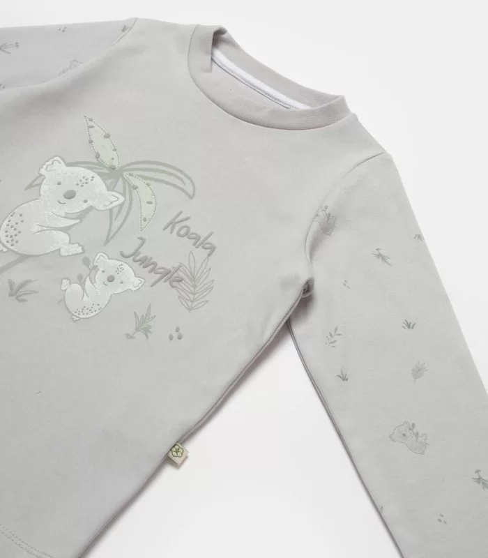 Bibaby Biorganic Koala Jumper Pijama Takım 59778 Gri