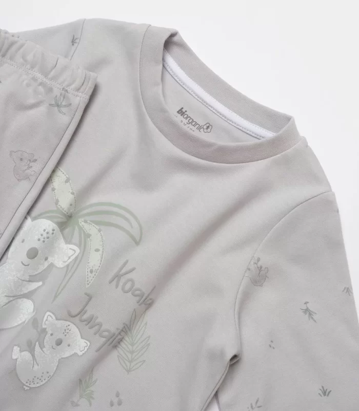 Bibaby Biorganic Koala Jumper Pijama Takım 59778 Gri
