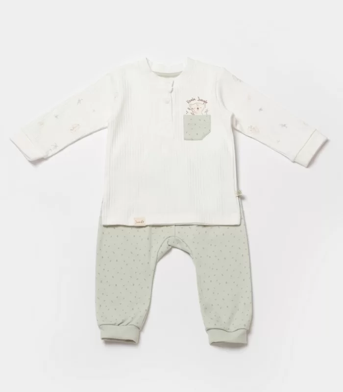 Bibaby Biorganic Koala Jungle 2Li Bebek Takım 59776 Mint
