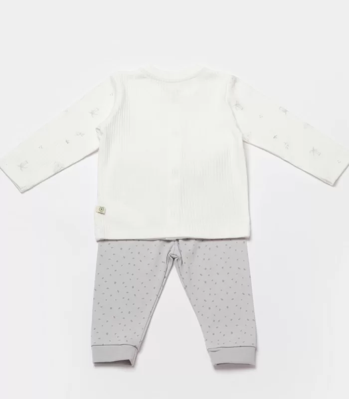 Bibaby Biorganic Koala Jungle Bebek Pijama Takımı 59777 Gri