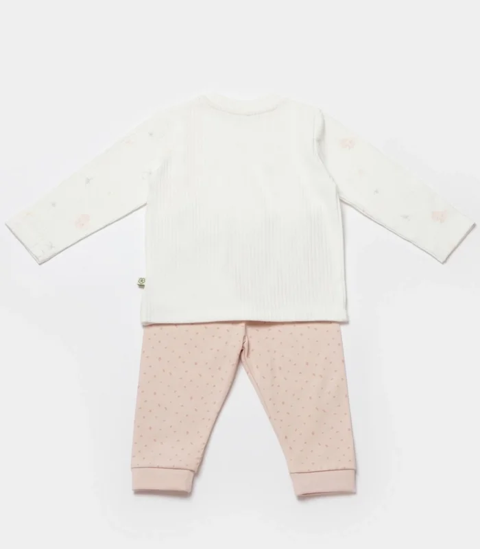 Bibaby Biorganic Koala Jungle Bebek Pijama Takımı 59777 Pembe