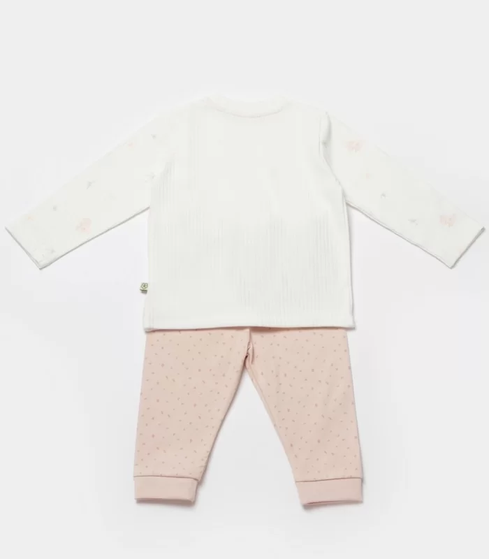 Bibaby Biorganic Koala Jungle Bebek Pijama Takımı 59777 Pembe