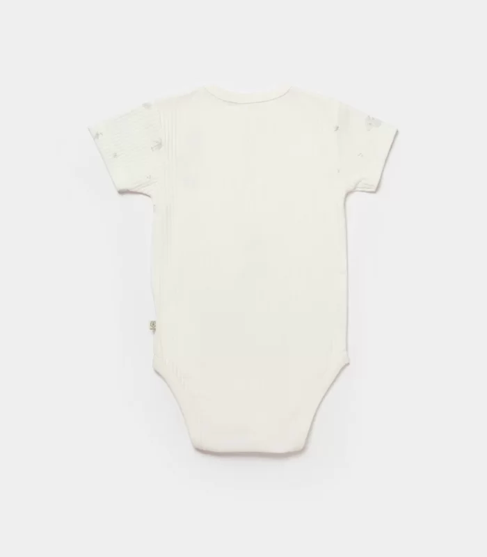 Bibaby Biorganic Koala Jungle Kısa Kol Bebek Body 56972 Gri