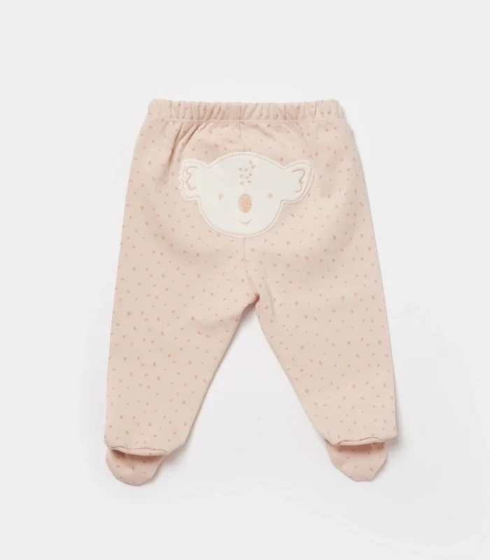 Bibaby Biorganic Koala Jungle Patikli Pantolon 57888 Pembe