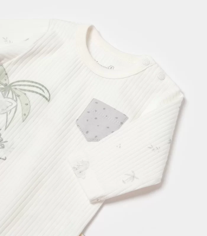 Bibaby Biorganic Koala Jungle Uzun Kol Bebek Body 56969 Gri