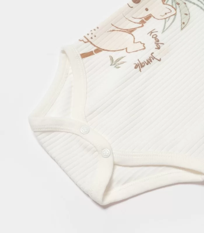 Bibaby Biorganic Koala Jungle Uzun Kol Bebek Body 56969 Mint