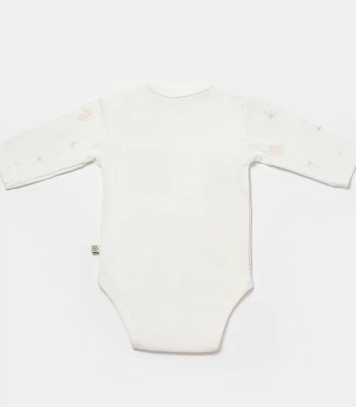 Bibaby Biorganic Koala Jungle Uzun Kol Bebek Body 56969 Pembe