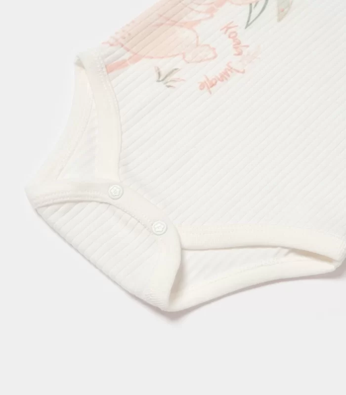 Bibaby Biorganic Koala Jungle Uzun Kol Bebek Body 56969 Pembe