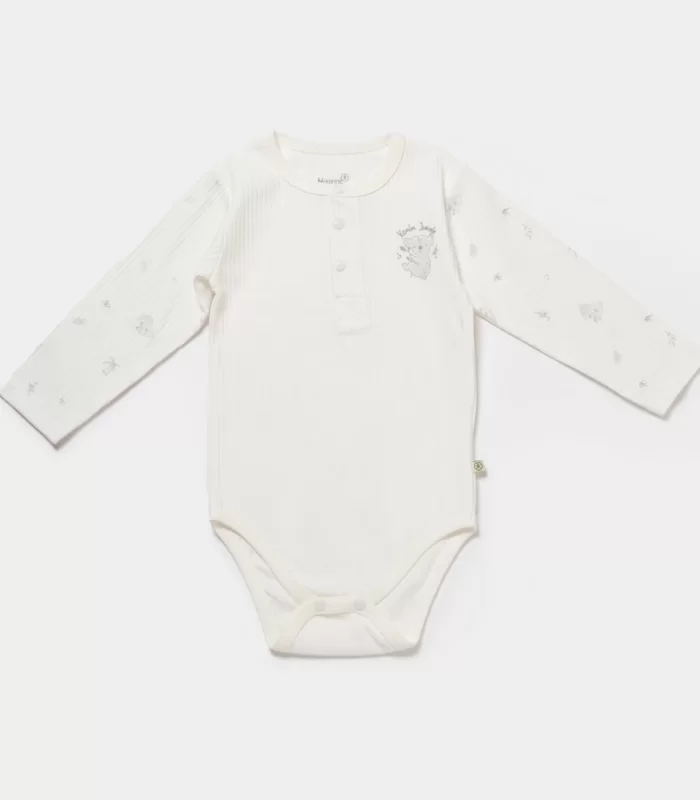 Bibaby Biorganic Koala Jungle Uzun Kol Bebek Body 56973 Gri