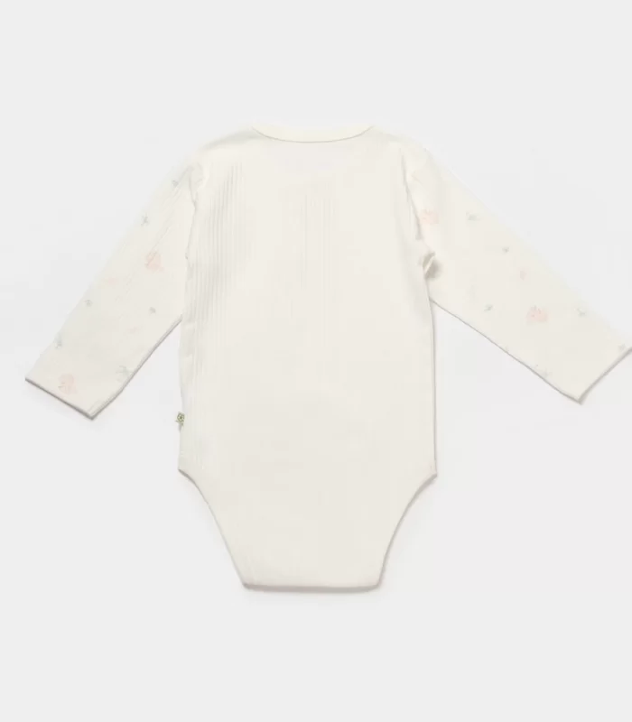 Bibaby Biorganic Koala Jungle Uzun Kol Bebek Body 56973 Pembe