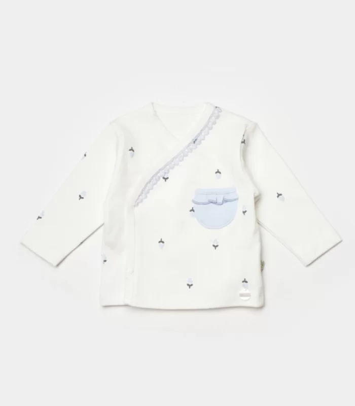 Bibaby Biorganic Love Floral 3 Parça Zıbın Seti 73346 Ekru Lila