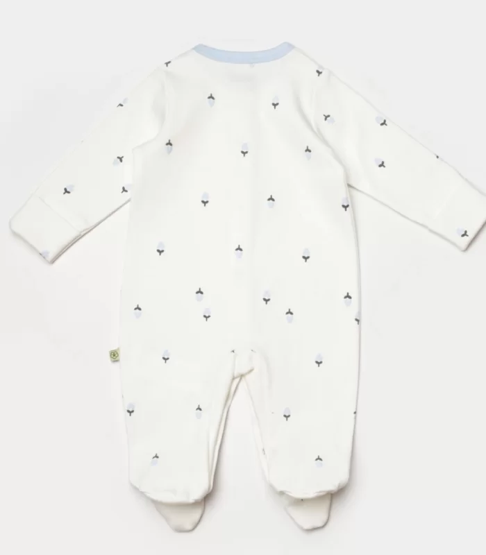 Bibaby Biorganic Love Floral Bebek Tulum 60791 Ekru Lila